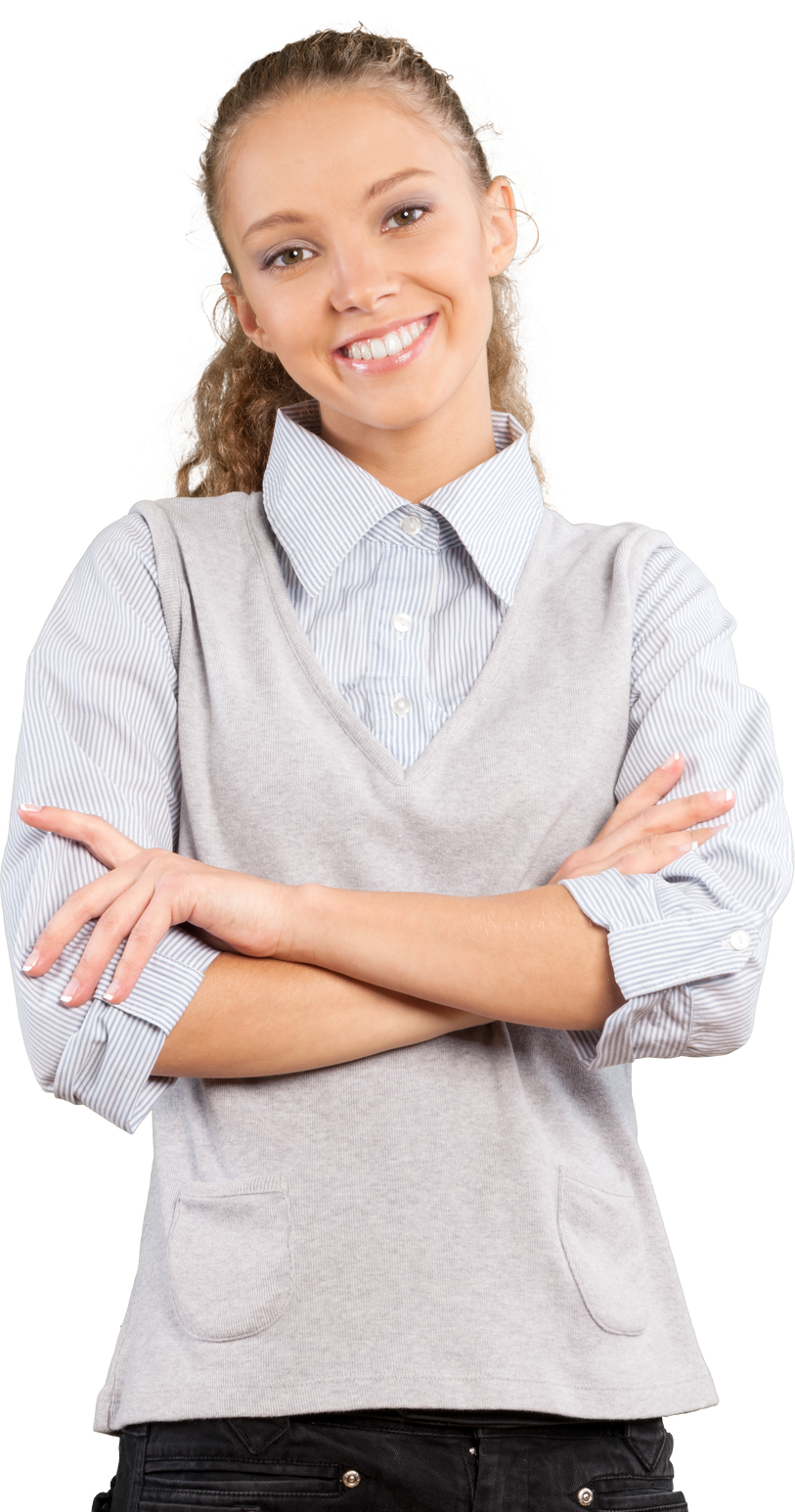Happy Female Model